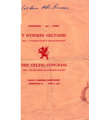 International Celtic Congress  1978