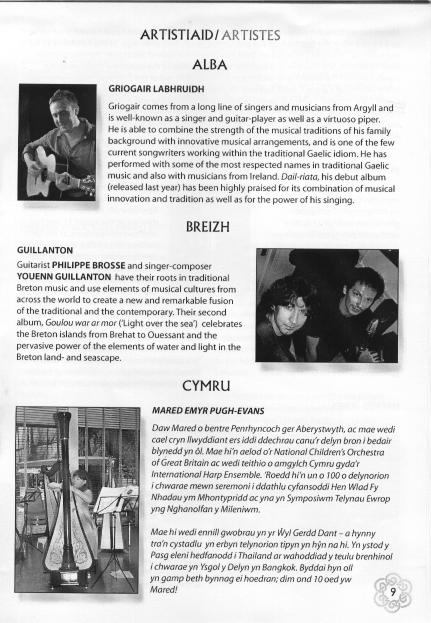 Information on The Celtic Congress at Aberystwyth in Wales 2008